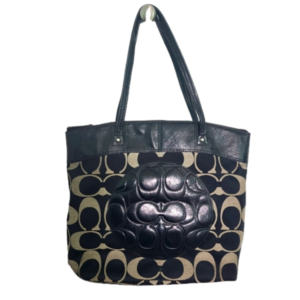 Coach handbag black and tan